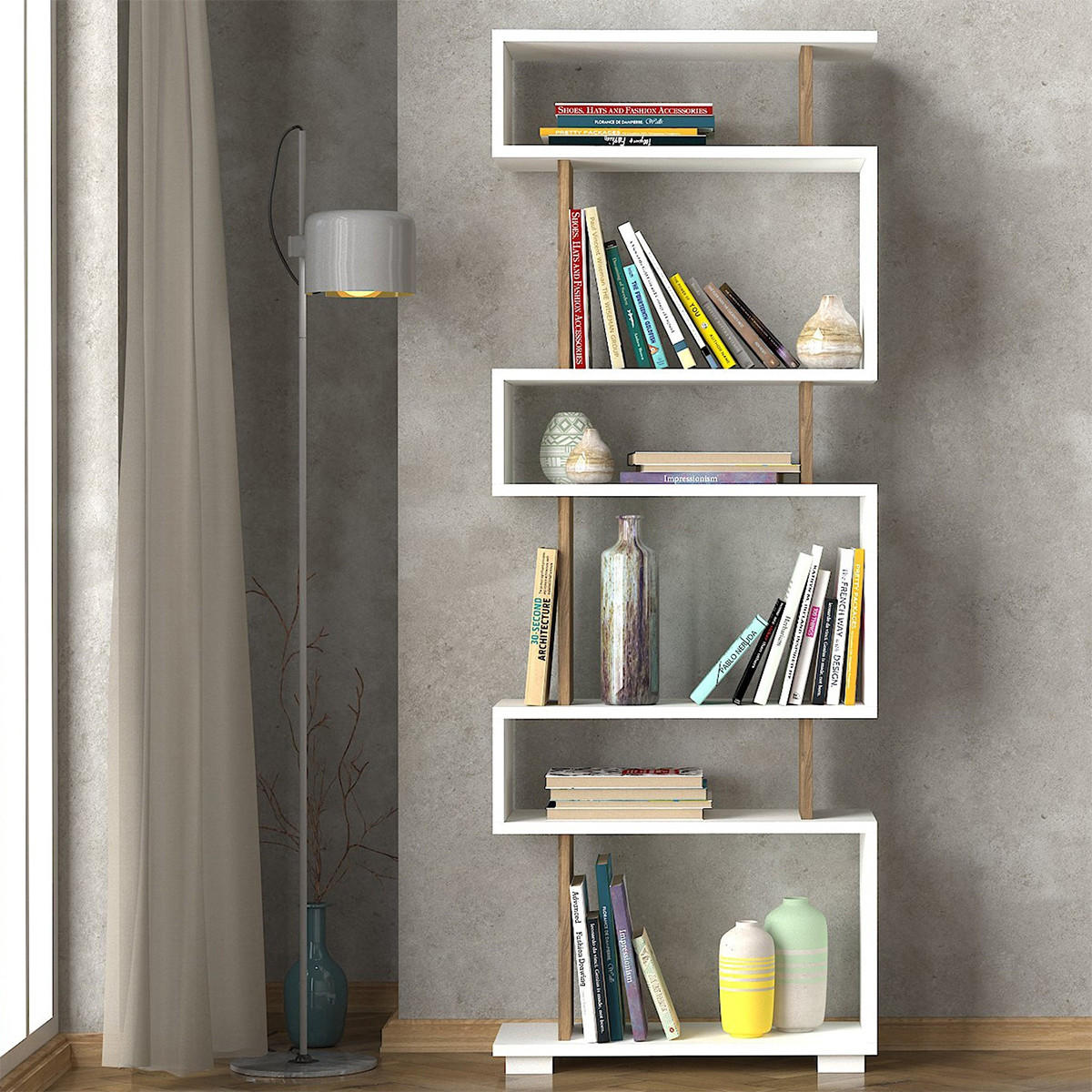 Thumbnail - Calicosy Regal, Wildeiche, Holzwerkstoff, 19.5x165x60 cm, Wohnzimmer, ,