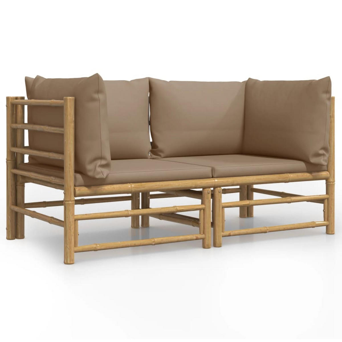 GARTENSOFA PYXAE 69/65/69 cm （2-SITZER） - Braun, Holz (69/65/69cm) - ZMH