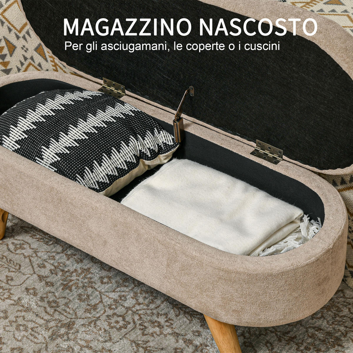 SITZBÄNKE Beige 1 Stück - Beige, Kunststoff (110/43/40cm) - GiPP