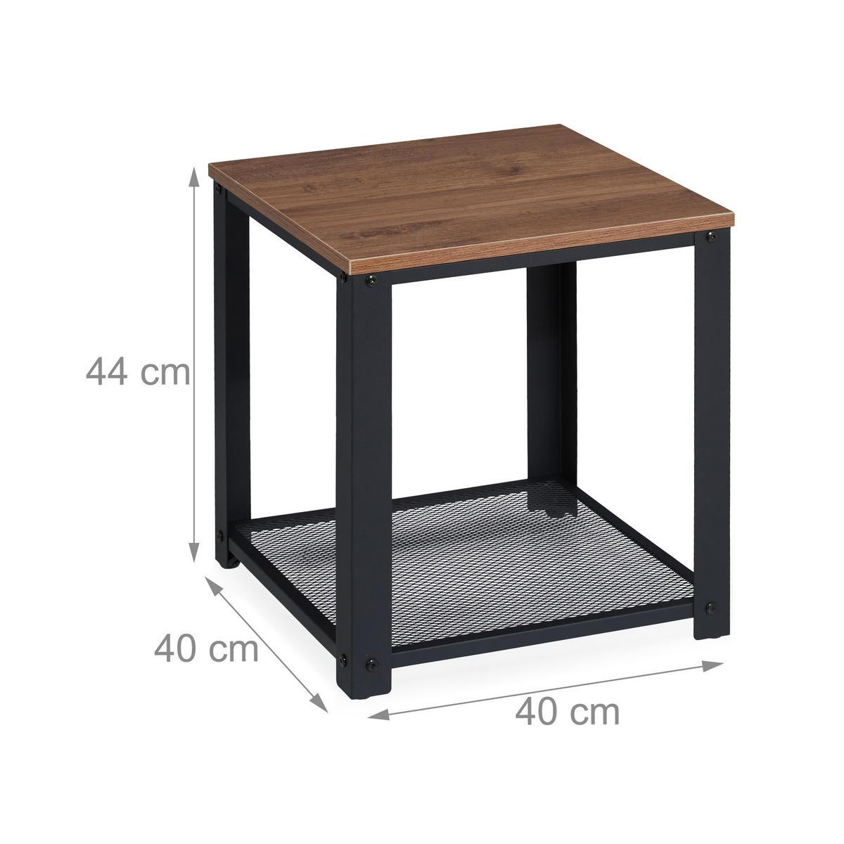 BEISTELLTISCH - Multicolor, Holzwerkstoff/Metall (40/40/44cm) - Relaxdays