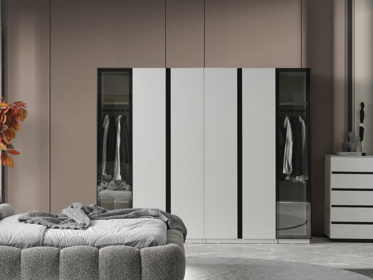 KLEIDERSCHRANK Ashley 2 trg., mit Regalen - Grau, Holzwerkstoff (88/215/62cm)