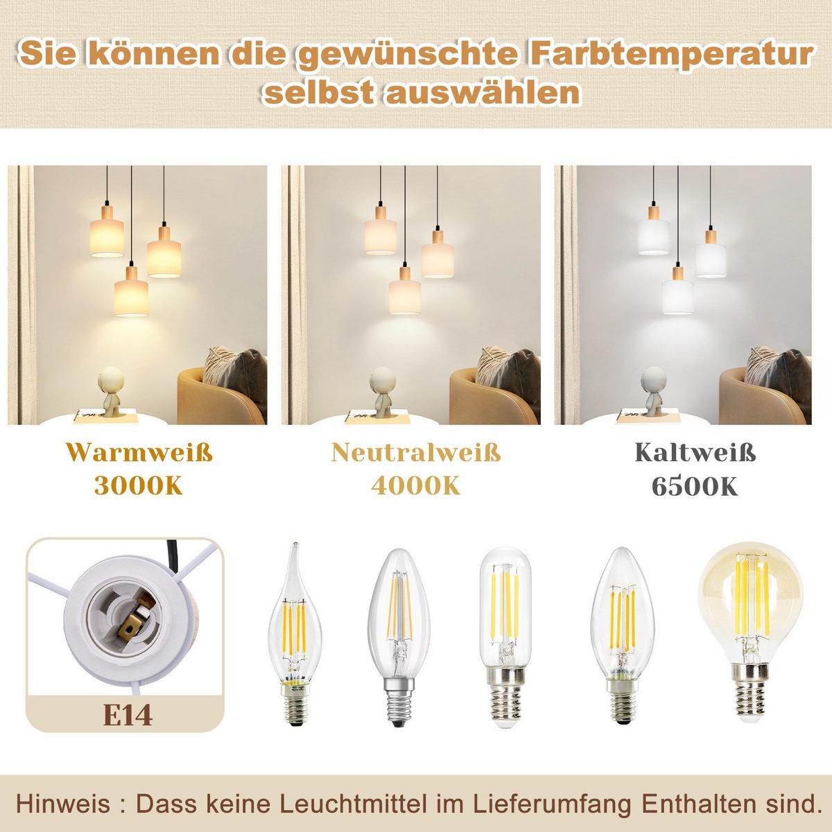HÄNGELEUCHTE Zukunft 20/20/173 cm - Weiß, Holzwerkstoff (20/20/173cm) - Nettlife