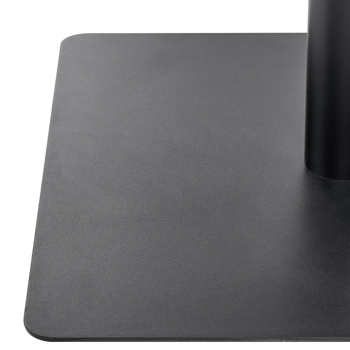 BISTROTISCH 60/60 cm Metall Schwarz Stintino - Schwarz/Braun, Metall (60/60/73cm) - Beliani