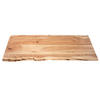 TISCHPLATTE CURT - Beige/Naturfarben, Akazienholz/Holz (60/140/3cm) - SAM