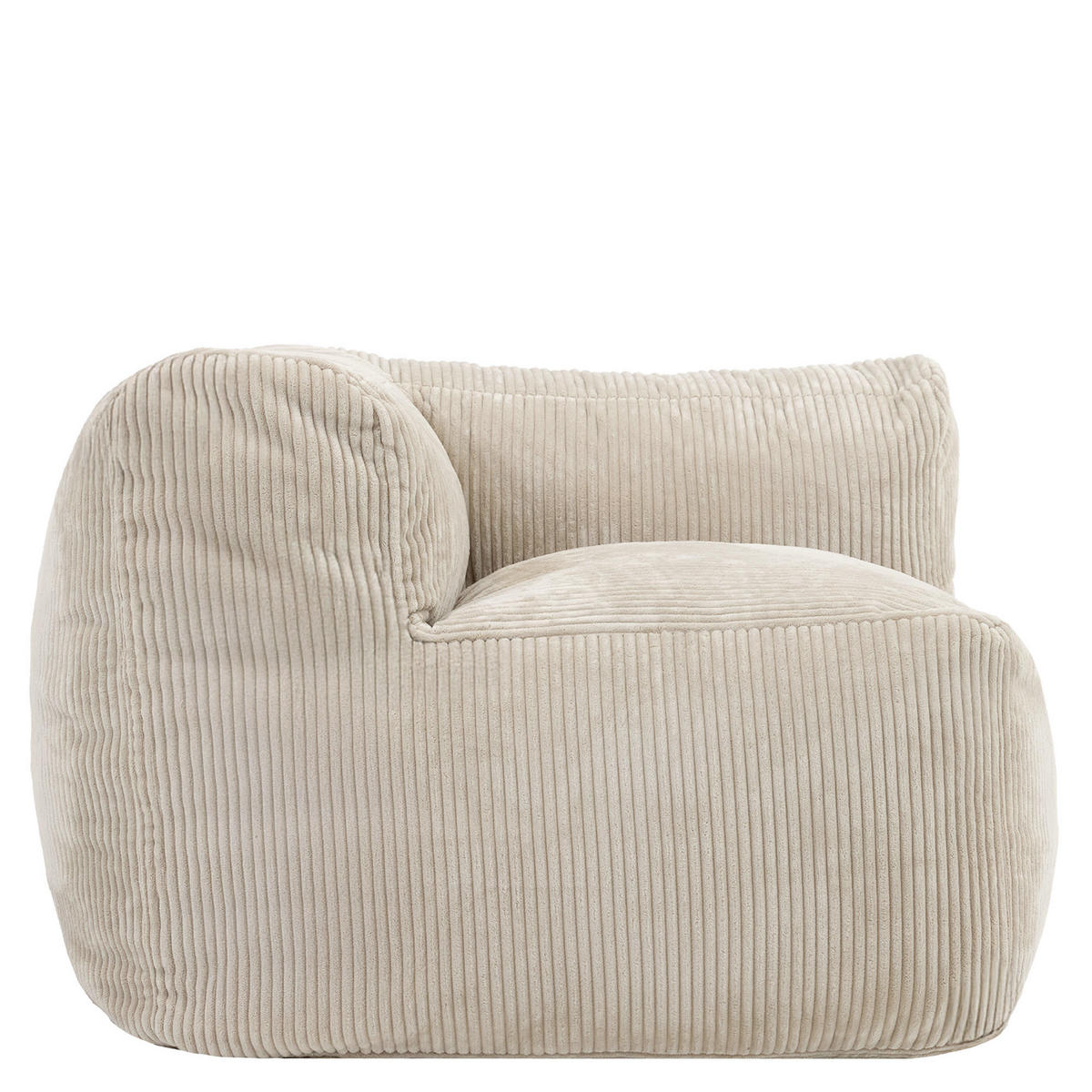 SITZSACK-ECKSESSEL ZEN modular Cord - Beige, Textil (100/68/100cm) - icon