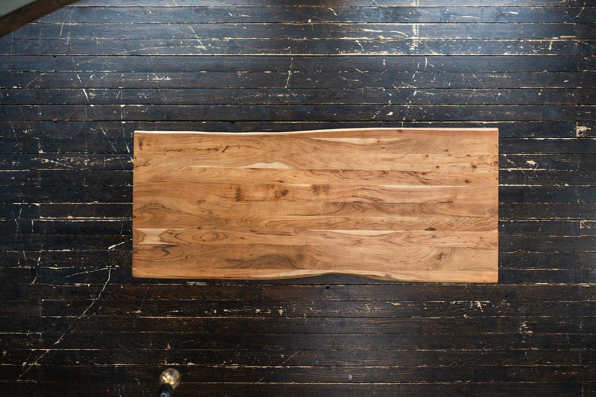 ESSTISCH MIT BAUMKANTE WOODY Braun Akazie - Schwarz/Braun, Akazienholz/Holz (240/100/78cm) - KAWOLA