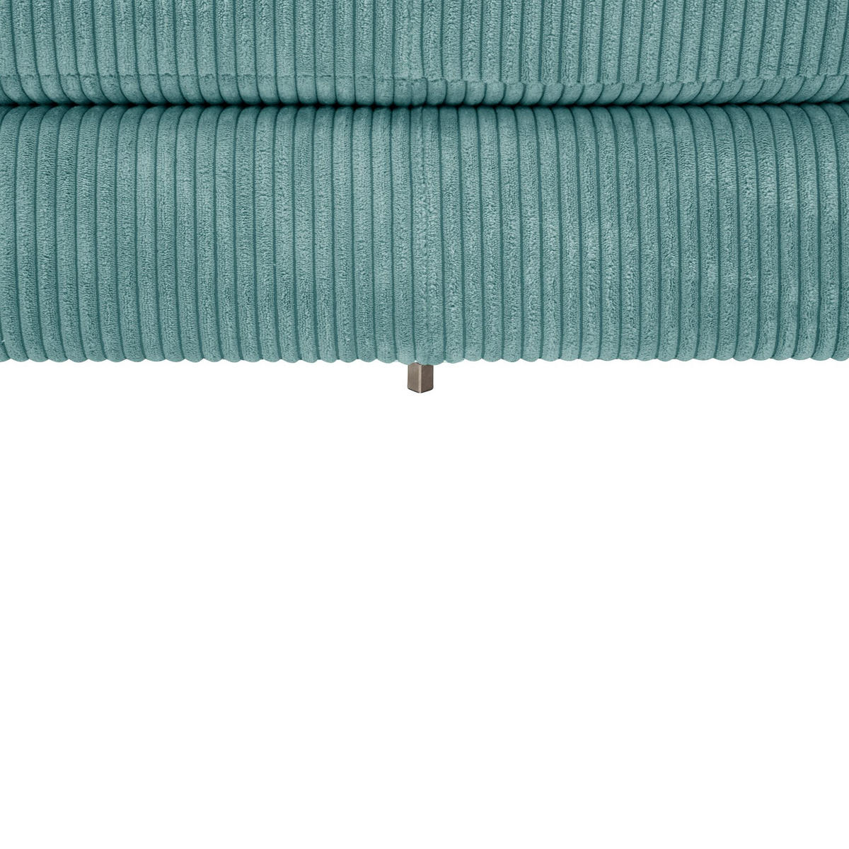SOFA mit Longchair links Kaylynn Cordstoff eisblau - Pastellblau, Kunststoff (175/294cm) - 58aufmkessel