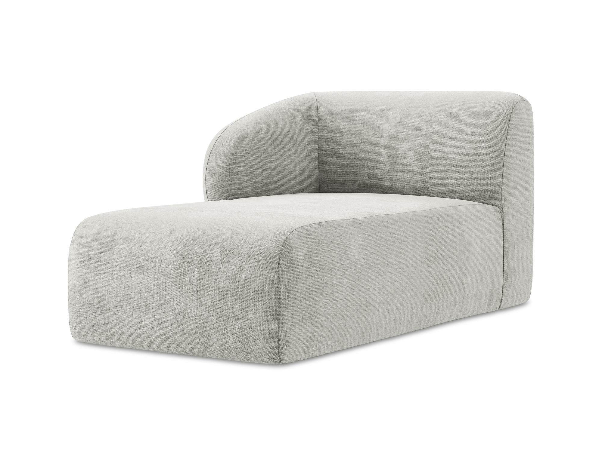 SOFAELEMENT Links Chenille Stoff Grau - Hellgrau/Schwarz, Holzwerkstoff/Kunststoff (91/75/166cm) - Makamii