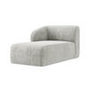 SOFAELEMENT Links Chenille Stoff Grau - Hellgrau/Schwarz, Holzwerkstoff/Kunststoff (91/75/166cm) - Makamii