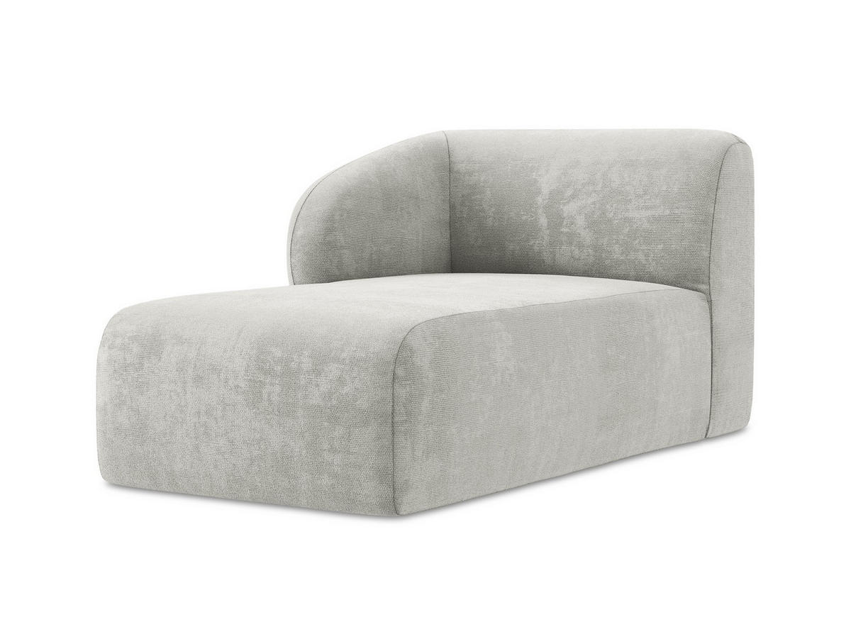 SOFAELEMENT Links Chenille Stoff Grau - Hellgrau/Schwarz, Holzwerkstoff/Kunststoff (91/75/166cm) - Makamii