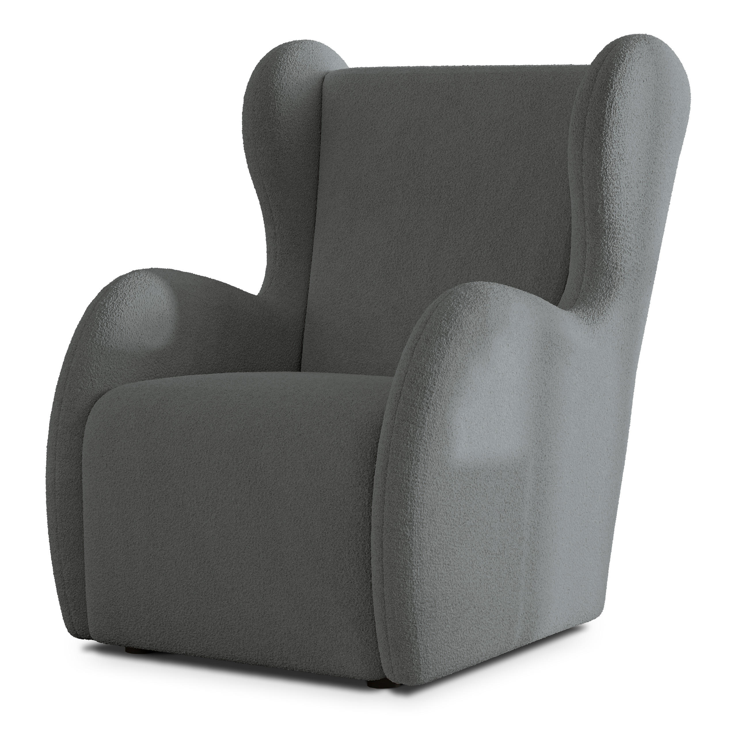 MASSENO Relaxační Křeslo MASTI, Látka s přezkami Šedá - šedá, kompozitní dřevo (74/100/86cm) - MASSENO