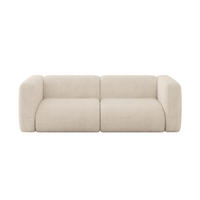 MODULARES Sofa 2-SITZER MIRA-S1 228x89x70 Beige cm Velours - Greige/Beige, Holzwerkstoff/Kunststoff (228/70/89cm) - ALTDECOR