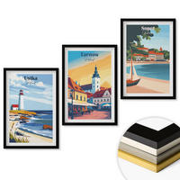 WANDBILDER 3er-Set - 40x60 cm Schwarzer Rahmen - Stadtansichten Ustka Tarnów Sopot - Schwarz, Kunststoff (40/60cm) - ArtPrintCave