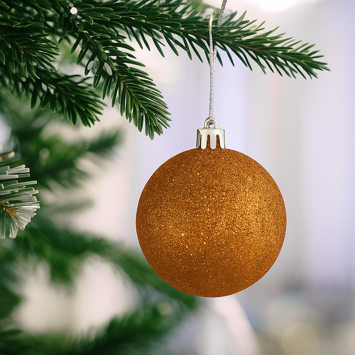 30XWEIHNACHTSKUGELN - Orange, Kunststoff (6/7/6cm) - Relaxdays
