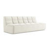 3-SITZER SOFA Samt Stoff Beige - Beige/Creme, Kunststoff/Textil (210/75/93cm) - Makamii