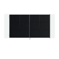 STAHLFLÜGELTOR Nali Mattschwarz 3,5m H.200cm - Schwarz, Metall (343/200cm) - Casanoov