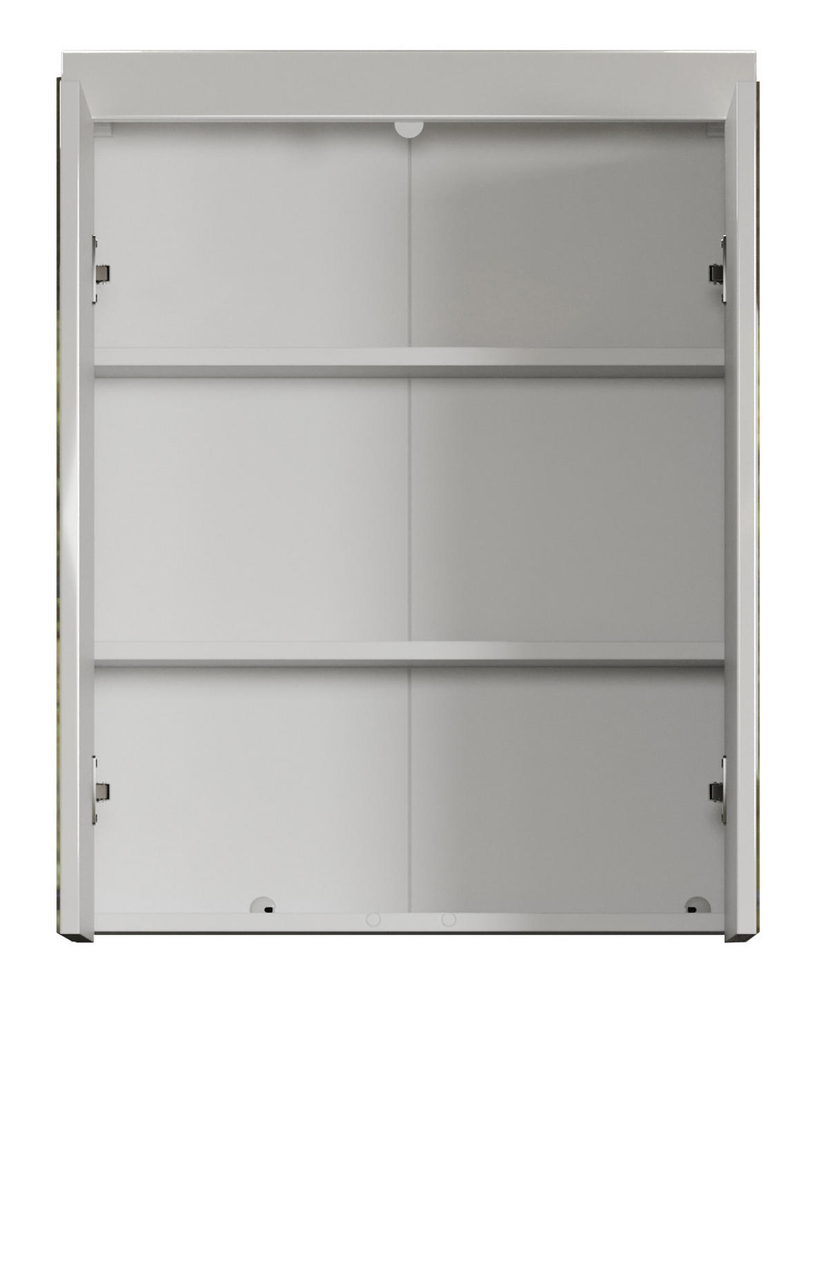 SPIEGELSCHRANK weiß Hochglanz 60 x 77 cm, Badschrank 2-türig - Weiß, Glas/Holzwerkstoff (60/77/17cm) - Top.Furn