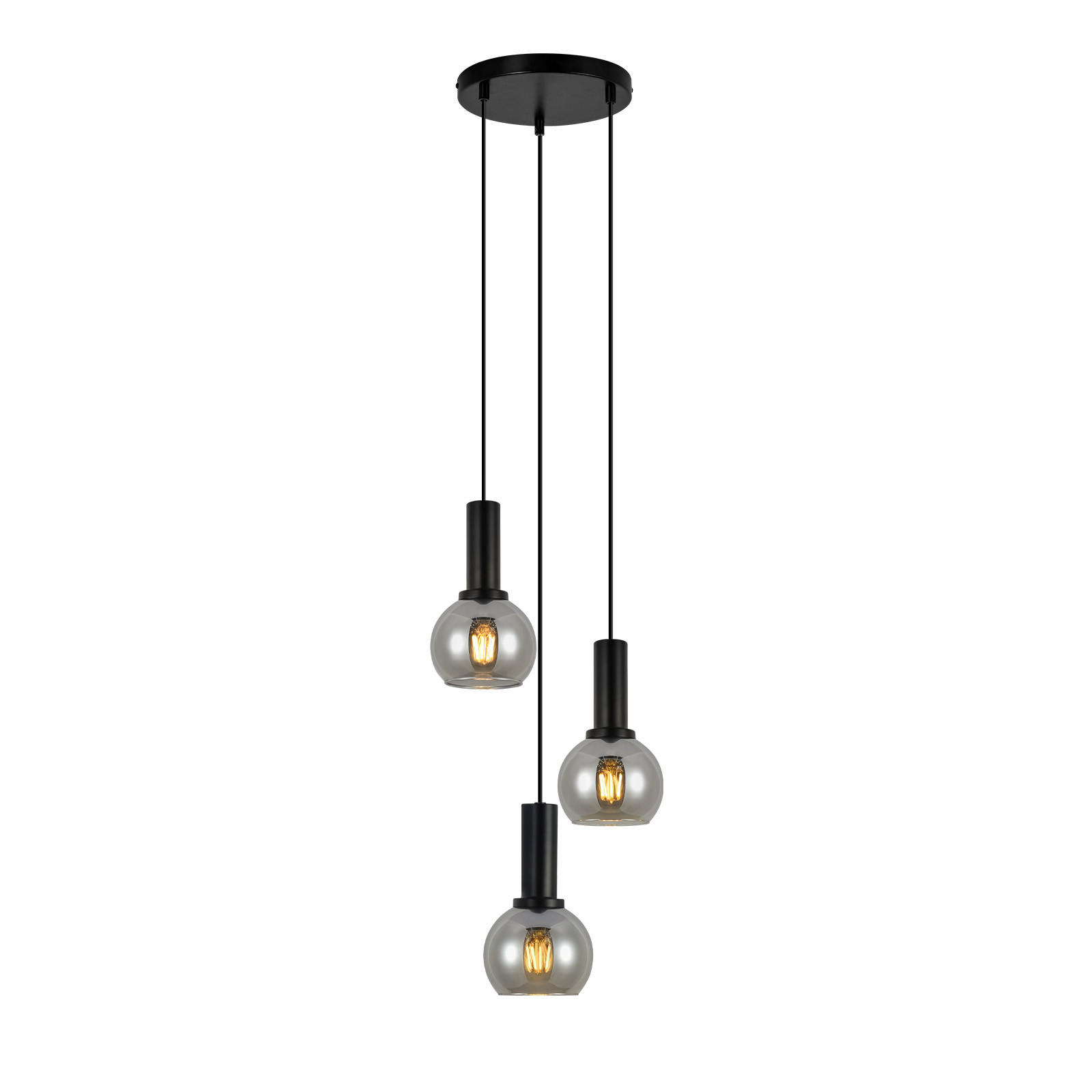 HÄNGELEUCHTE Vossq 22/13/145 cm - Schwarz, Metall (22/13/145cm) - ZMH