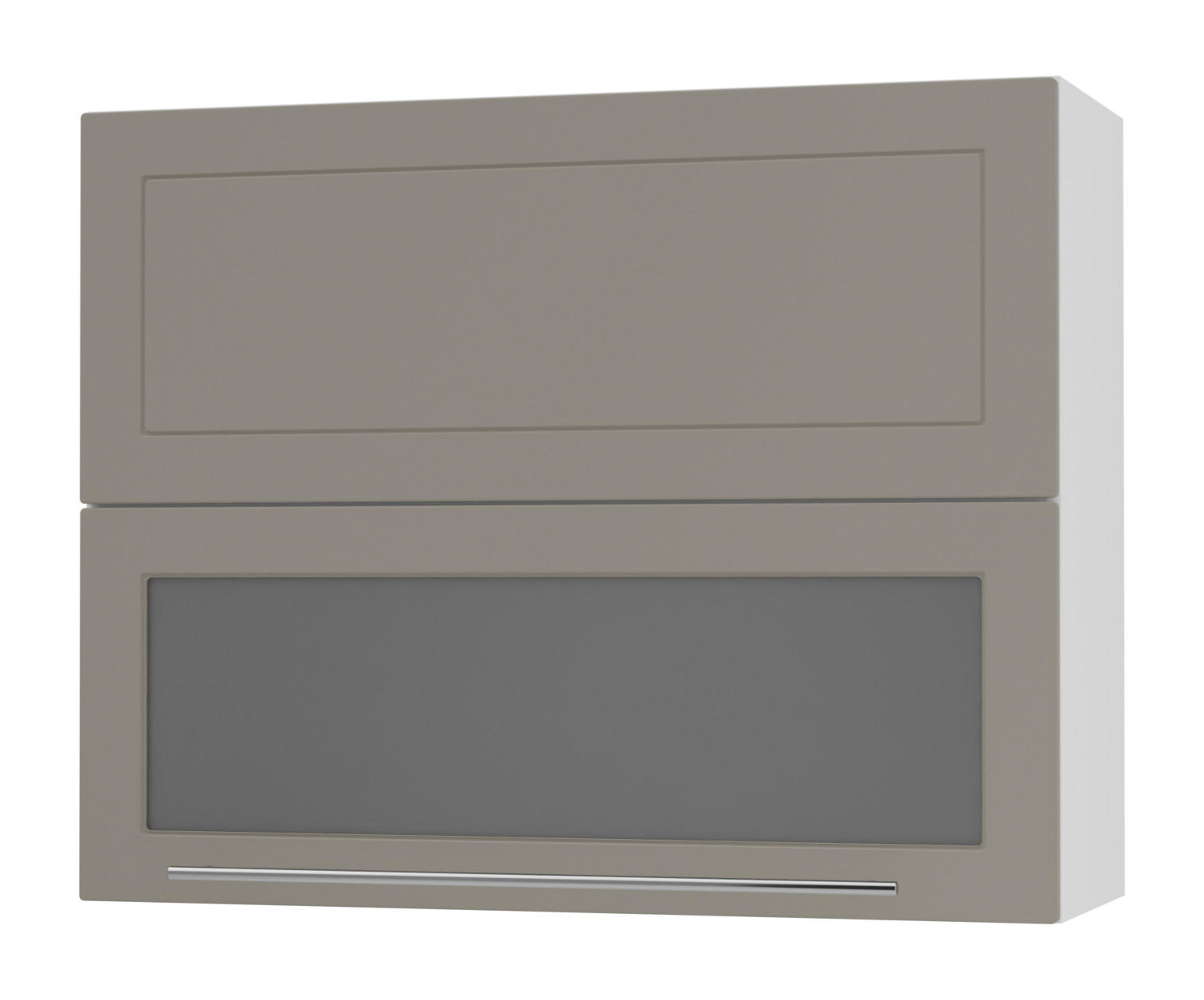 KÜCHENHÄNGESCHRANK Kvantum W8BS/90 Beige Matt / Weiß Matt 90 / 32,5 / 72cm - Beige/Weiß, Holz/Holzwerkstoff (90/72/32.5cm) - Feldmann-Wohnen