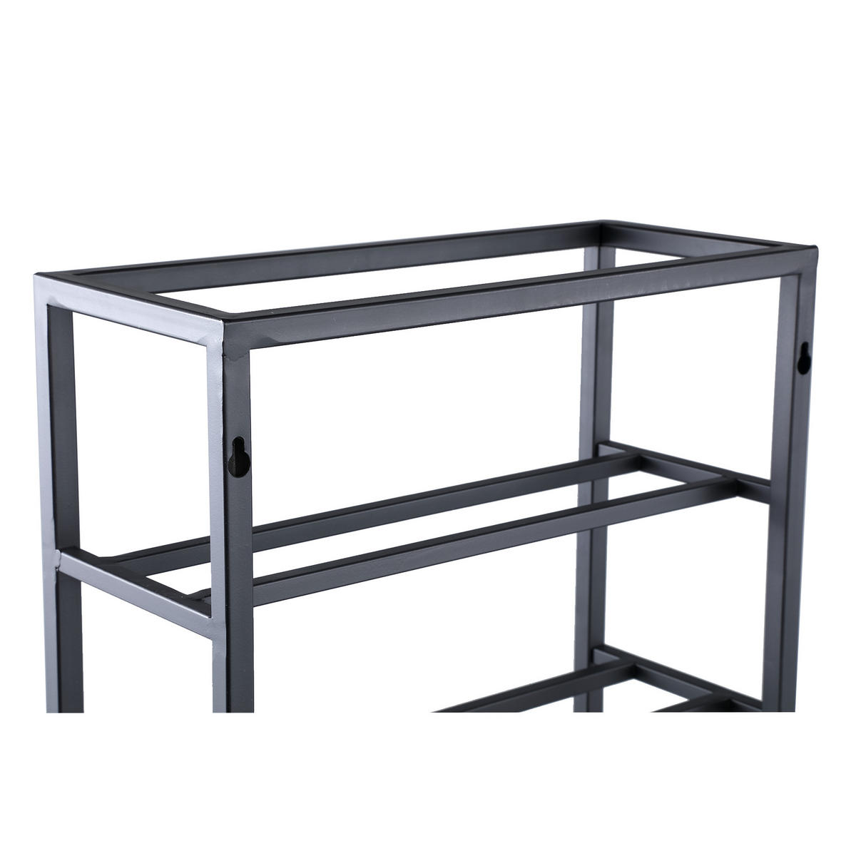WEINREGAL Kentyn Schwarz 35/15/84cm - Schwarz, Metall (15/84/35cm) - PTMD Collection