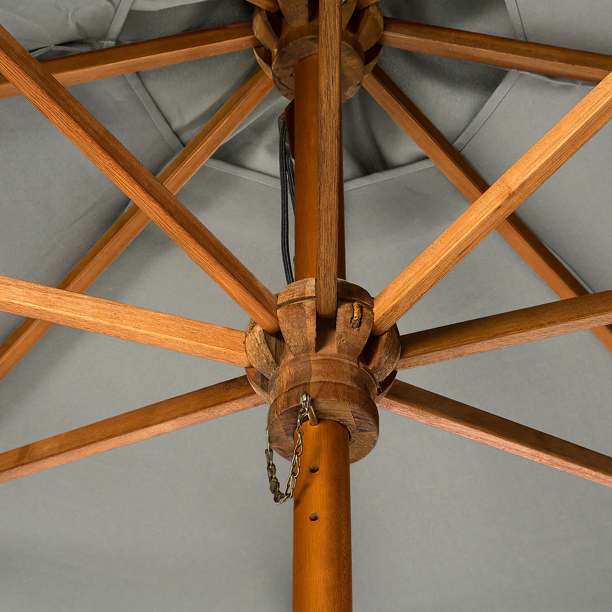 SONNENSCHIRM - Grau - Grau, Holz/Textil (270/270cm) - home24
