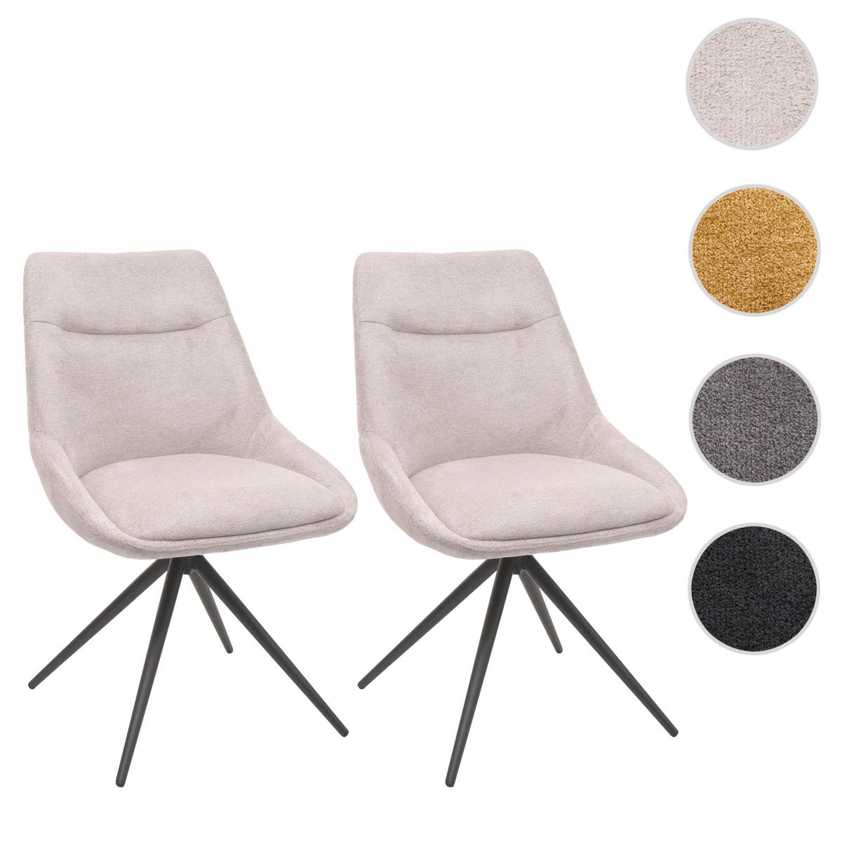 ESSZIMMERSTUHL Beige 2er-Set - Beige, Textil (51/86/60cm) - MCW