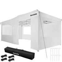 FALTPAVILLON aus Aluminium Viola, inklusive Spannseilen, Heringen und Tragetasche, weiß - Weiß, Kunststoff (300/316/600cm) - tectake