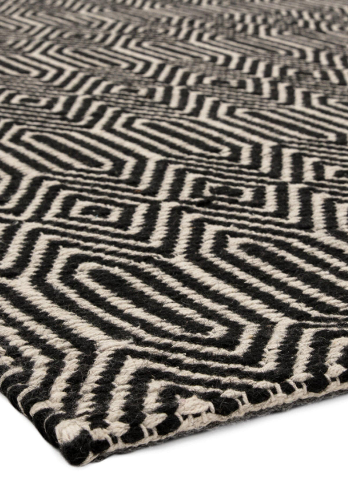 TEPPICH handgewebt Berber Wolle & Baumwolle SILWAN Schwarz 160 x 230 cm - Schwarz, Naturmaterialien (160/230cm) - Novatrend