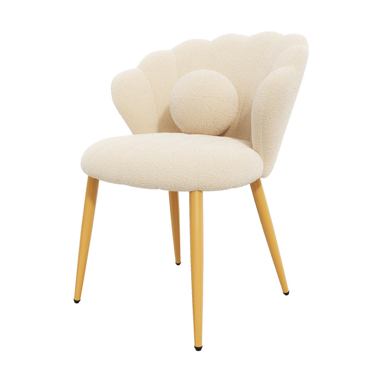 STUHL-SET 2 Stück Muschel-Design, DE-42124, Beige - Beige, Holzwerkstoff (62.5/83/60cm) - ComfortXL
