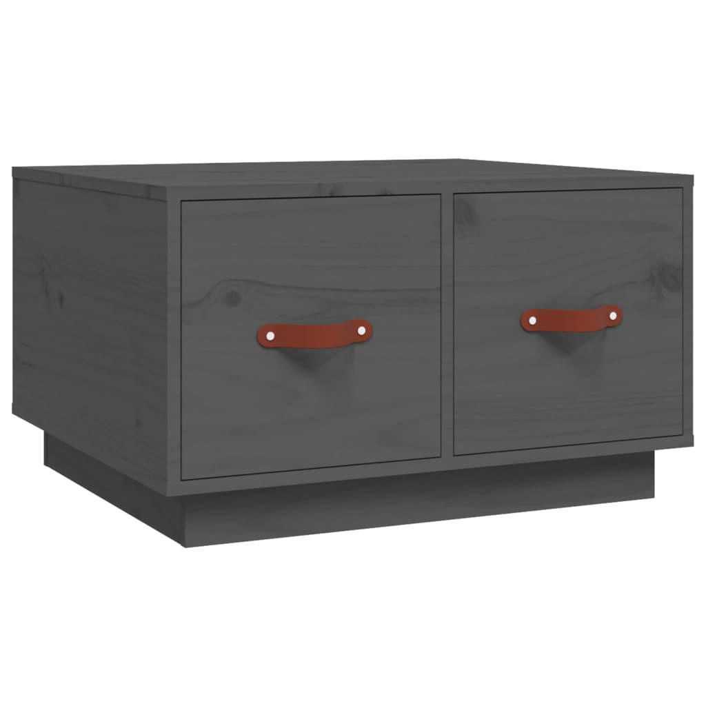 COUCHTISCH Grau 60x53x35 cm Massivholz Kiefer - Grau, Holz (60/53/35cm) - furnicato