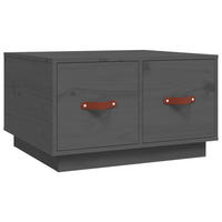 COUCHTISCH Grau 60x53x35 cm Massivholz Kiefer - Grau, Holz (60/53/35cm) - furnicato