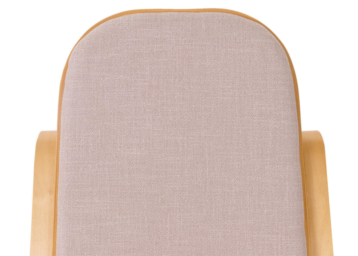 SCHAUKELSTUHL Eiche Dekor, Beige - Eichefarben/Beige, Holz (55/90/96cm) - MCW