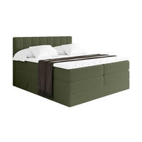BOXSPRINGOVÁ POSTEL s matrací H3/H4 - OTTA KING - 160x200 cm Zelená - zelená barva, kompozitní dřevo (160/200cm) - ALTDECOR