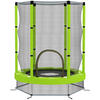 KINDER Trampolin Ø140 cm Indoor Trampolin mit Sicherheitsnetz Randabdeckung - Grün, Metall (140/140cm) - AIYAPLAY