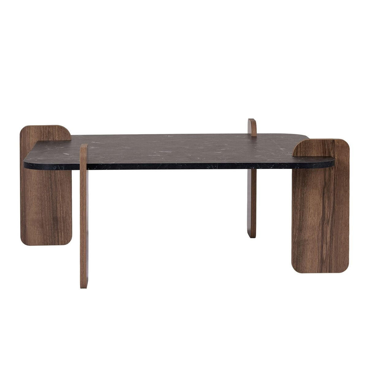 ČTVERCOVÝ konferenční stolek, délka 90 cm - ORME - černá/hnědá, kompozitní dřevo (90/35/90cm) - Calicosy