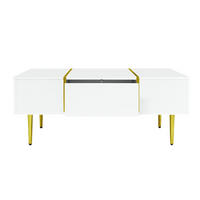 COUCHTISCH Hochglanz Weiß - Weiß, Holzwerkstoff (100/60/41.5cm) - ComfortXL