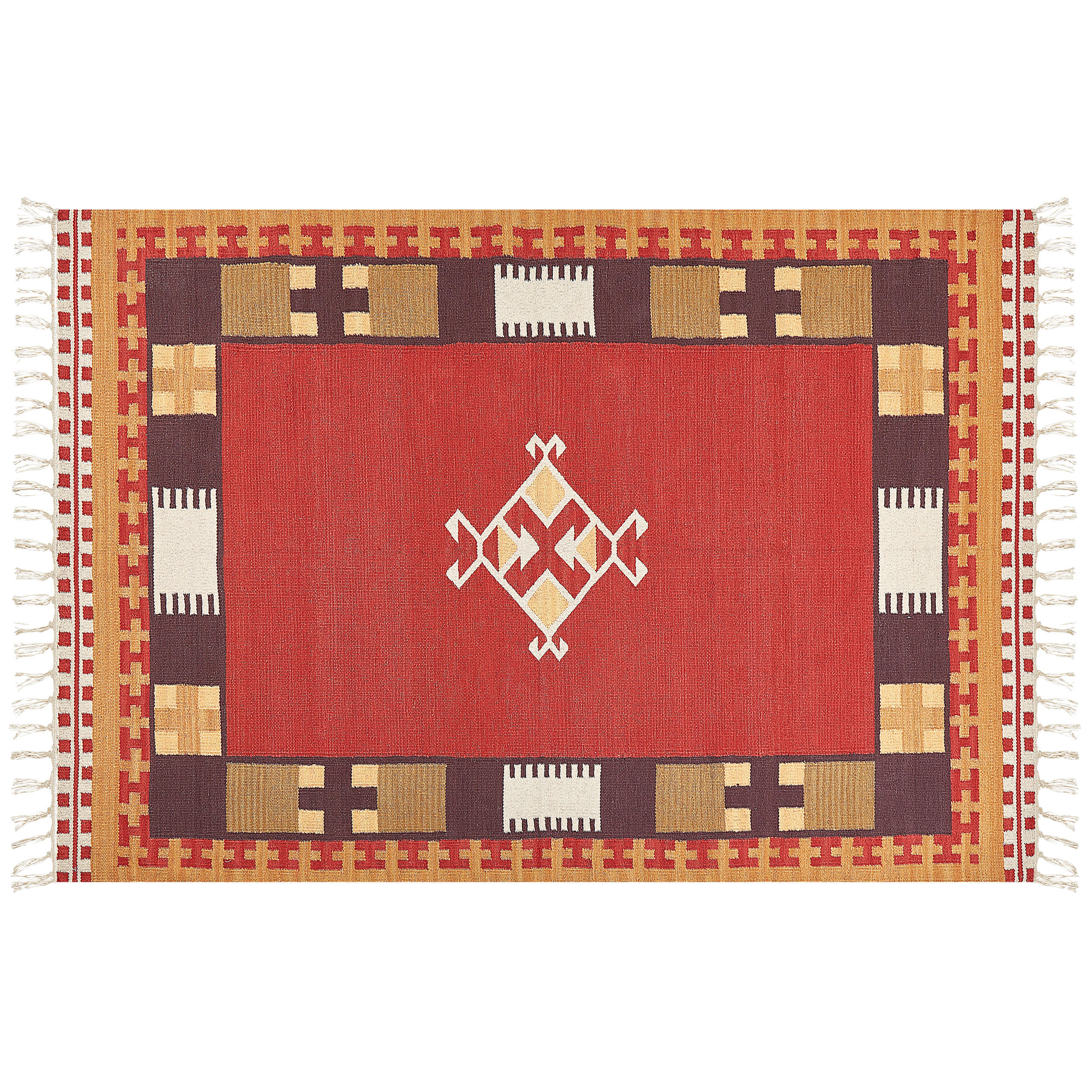 KELIM-TEPPICH Parakar 230/160 cm - Multicolor, Textil (160/230cm) - Beliani