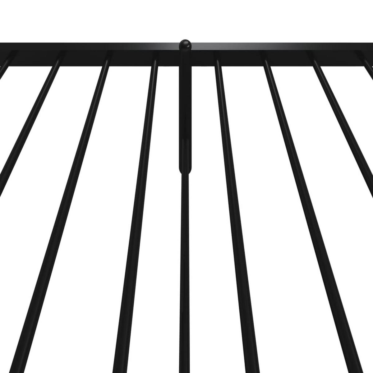BETTGESTELL Mit Kopf- Und Fussteil Metall Schwarz 90/200 Cm - Schwarz, Metall (90/200cm) - vidaXL