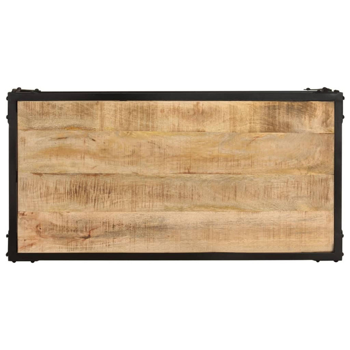 COUCHTISCH 90x45x35 cm Raues Massives Mangoholz - Braun, Holzwerkstoff (90/45/35cm) - furnicato