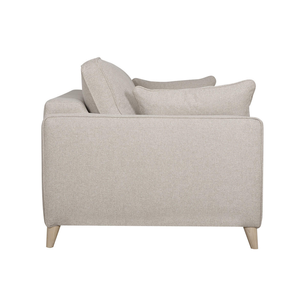 SCHLAFCOUCH Skandinavisch 3-Sitzer Kumingelb Matratze 10cm PAPEL - Beige, Textil (102/77/180cm) - Miliboo