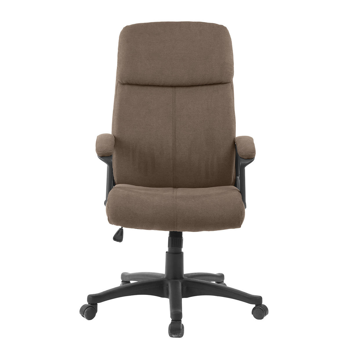 BÜRODREHSTUHL - Braun - Flachgewebe - Schwarz/Braun, Kunststoff/Textil (68/109/57cm) - home24