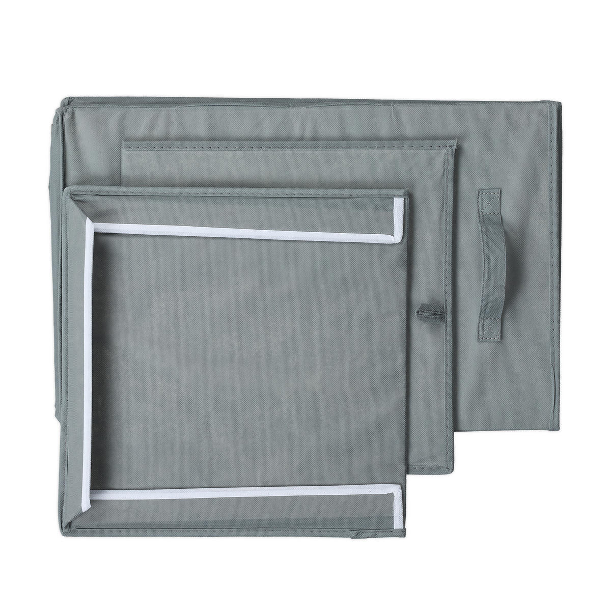 WÄSCHEKORB - Grau, Wellpappe/Textil (68/50/34cm) - Relaxdays