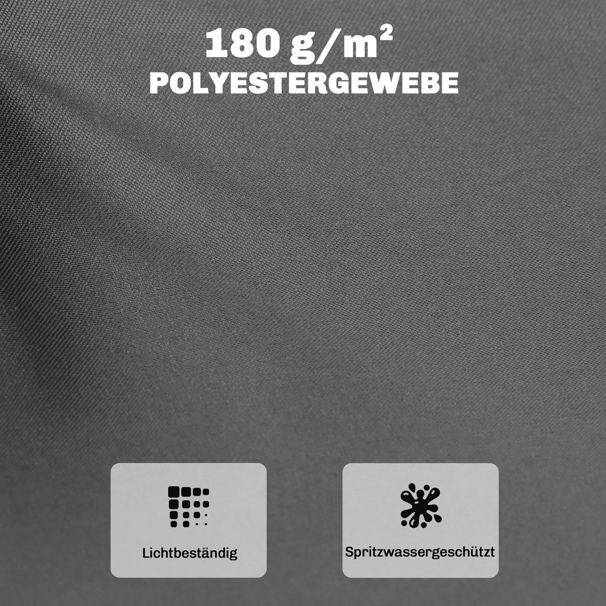 POLYESTEROVÝ SEDÁK, tmavě šedý - tmavě šedá, textil (46/6.5/110cm) - Outsunny