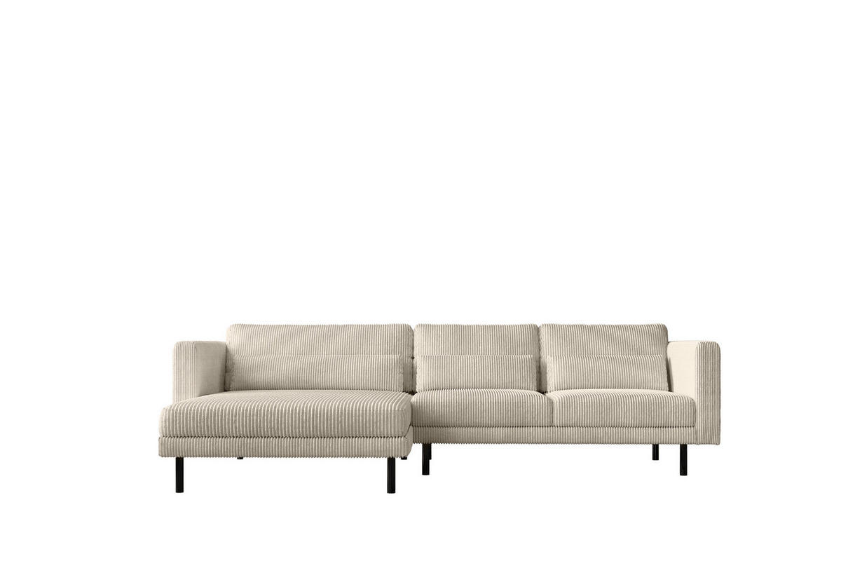 ECKSOFA L-form Dani Stoff Poso Beige Links - Beige, Holz (281/174cm) - Kaiser Möbel