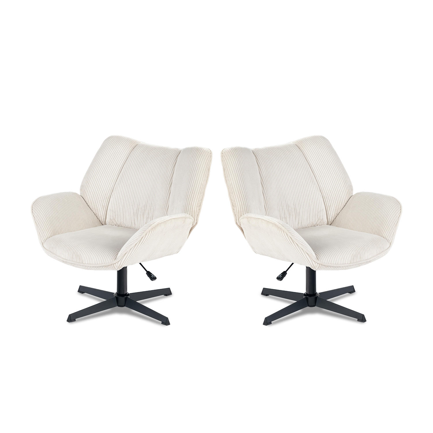 SESSEL 2er-Set in Webstoff, Beige - Beige, Textil (72/90/70cm) - Meubles Cosy