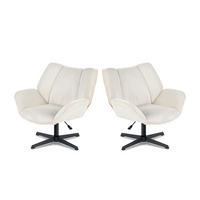 SESSEL 2er-Set in Webstoff, Beige - Beige, Textil (72/90/70cm) - Meubles Cosy