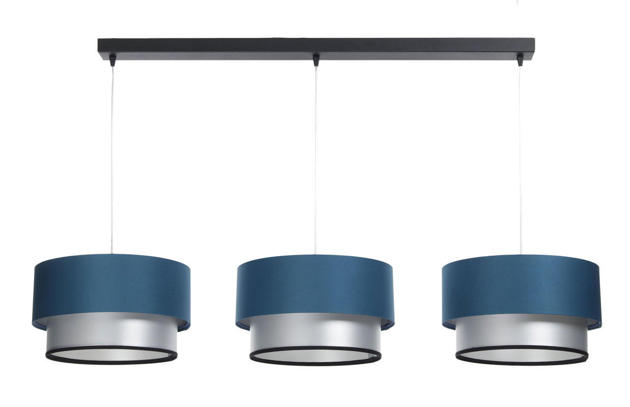 HÄNGELEUCHTE Blau 30/88 cm - Silberfarben, Kunststoff (30/2.6/88cm) - ONZENO