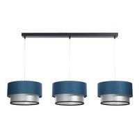 HÄNGELEUCHTE Blau 30/88 cm - Silberfarben, Kunststoff (30/2.6/88cm) - ONZENO