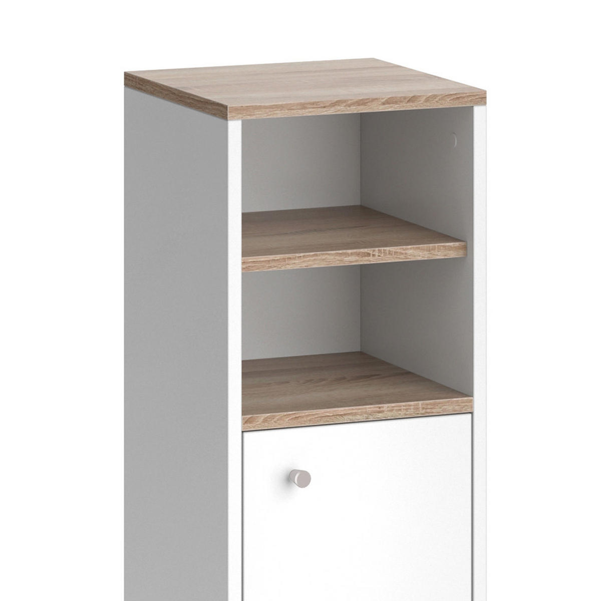 MIDISCHRANK Senyo Weiß 30 x 95 cm - Weiß, Holzwerkstoff (30/95/30cm) - Vicco