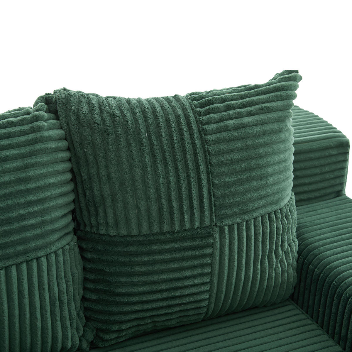 SCHLAFSOFA 2-in-1 mit Hocker, 2 Kissen und Becherhalter, DE-42913, Smaragdgrün - Grün, Textil (133/64/87cm) - ComfortXL